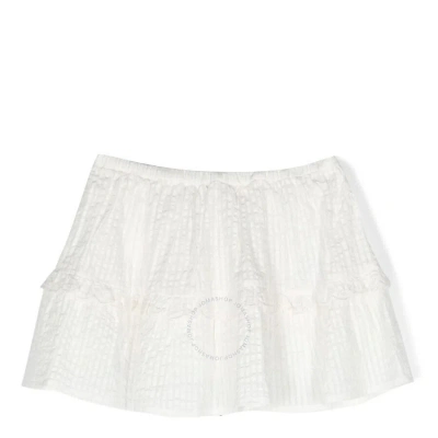 Bonpoint Blanc Lait Tiered Jupe Cattleya Cotton Skirt