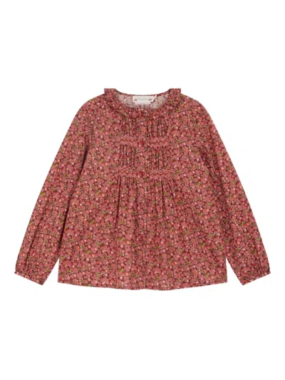 Bonpoint Mini Gentle Blouse For Girls In Red
