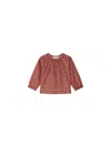 Bonpoint Round Neck Long-sleeved Top In Red