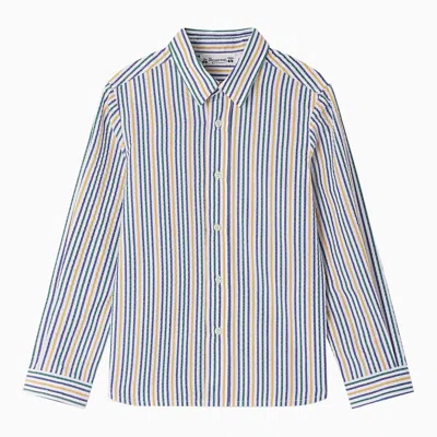Bonpoint Blue Striped Tangui Shirt In Cotton
