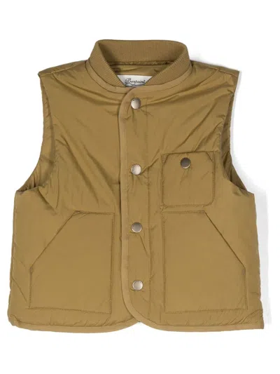 Bonpoint Kids' Bobby Sleeveless Padded Gilet In Brown