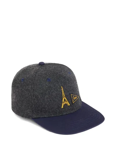 Bonpoint Kids' Boston Eiffel Tower Embroidered Baseball Cap In Gray