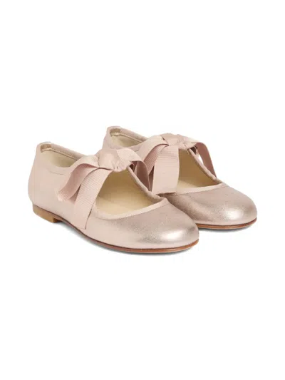 Bonpoint Kids' Bow-detail Ballerina Shoes In Nude