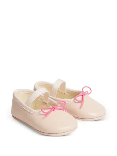 Bonpoint Kids' Bow Elasticated Ballerinas In Pink