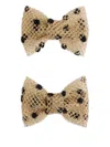 Bonpoint Bow Hair Clip (set Of Two) In Brown