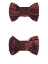 Bonpoint Bow Hair Clip (set Of Two) In Brown