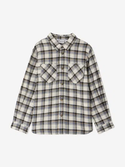 Bonpoint Kids' Altman Checked Organic-cotton Shirt In Multicoloured