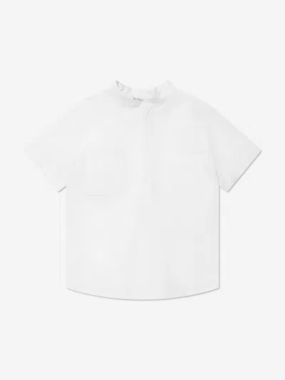 Bonpoint Kids' Cillian棉质衬衫 In White