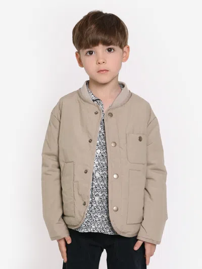 Bonpoint Kids' Boys Duran Cotton Jacket In Brown