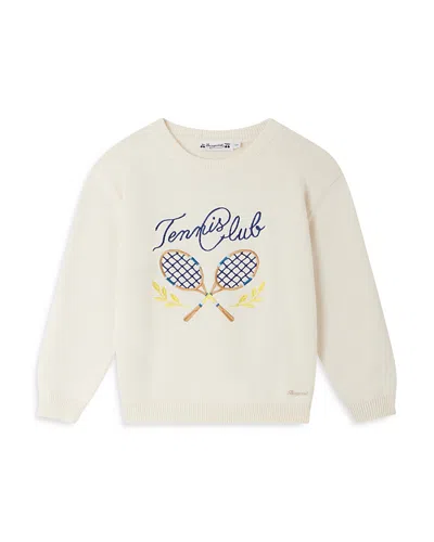 Bonpoint Boys' Elivir Embroidered Sweater - Little Kid, Big Kid In White