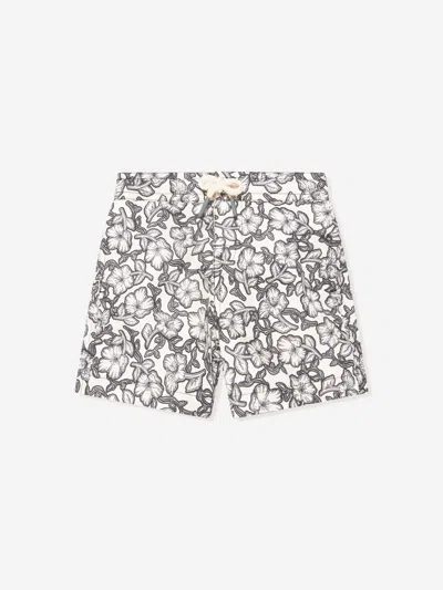 Bonpoint Kids' Boys Floral Swim Shorts In Black