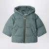 Bonpoint Bozen Teal Zip-up Down Jacket In Multi