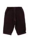 Bonpoint Brown Trousers For Baby Boy With Logo In Brown