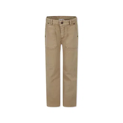 Bonpoint Kids' Brown Trousers For Boy With Logo