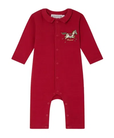 Bonpoint Long Sleeve Jumpsuit In Red