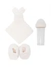 Bonpoint Bunny Blanket Set In White