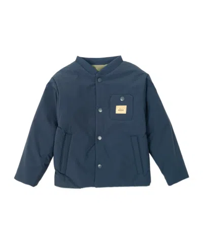 Bonpoint Button Bomber Jacket In Blue
