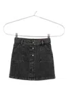 Bonpoint Button-front Denim Mini Skirt In Black