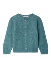 Bonpoint Button-front Wool Blend Cardigan In Blue