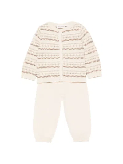 Bonpoint Babies' Button-up Trousers Set In Neutral