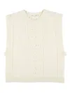 Bonpoint Cable-knit Vest In Neutral