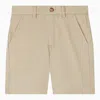 Bonpoint Calvin Sand-coloured Cotton Shorts In Beige