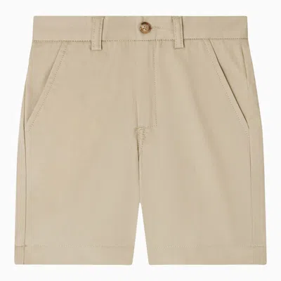Bonpoint Calvin Sand-coloured Cotton Shorts In Beige