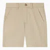 BONPOINT CALVIN SAND-COLOURED COTTON SHORTS