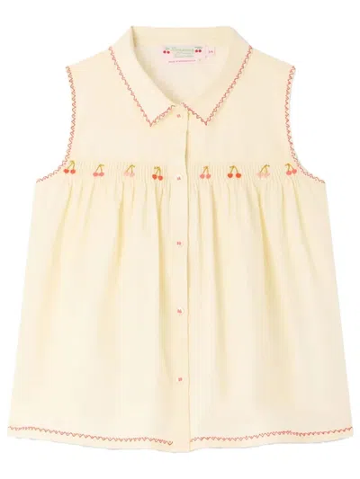 Bonpoint Kids' Lexi Blouse In Organic Cotton In Neutral