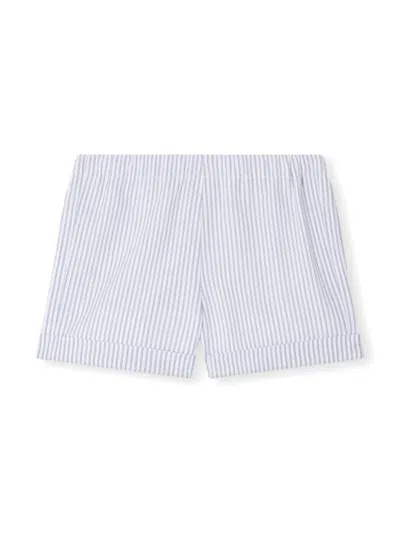 Bonpoint Babies' Candy Stripe-print Cotton Shorts In Blue