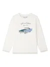 Bonpoint Car-print Long-sleeve T-shirt In White
