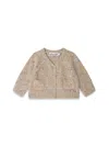 Bonpoint Guy Cable-knit Cardigan In Beige