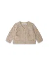 Bonpoint Guy Cable-knit Cardigan In Beige