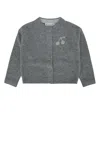 Bonpoint Cashmere 'judicael' Cardigan Kids In Gray