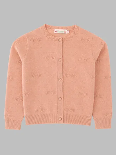 Bonpoint Cardigan "manon" In Puro Cashmere In Pink