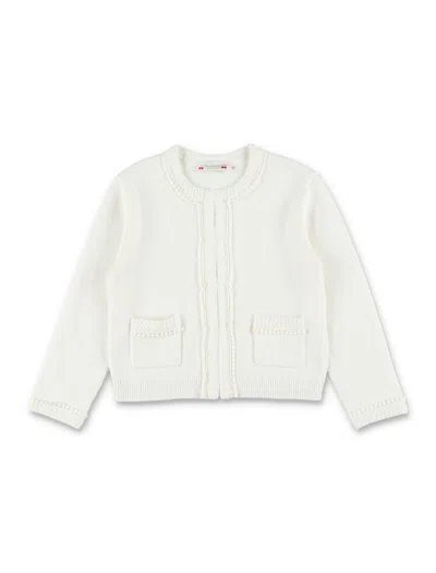 Bonpoint Kids' Cardigan Ricamo In White