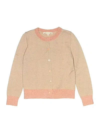 Pre-owned Bonpoint Kids' Cardigan Sweater In Tan