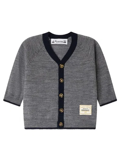 Bonpoint Cardigan "teotim" In Gray