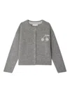 Bonpoint Cardigan With Logo In Gray