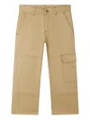 Bonpoint Cargo-pocket Cotton Trousers In Brown