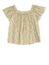 Bonpoint Carlie Floral-print Blouse In Grey