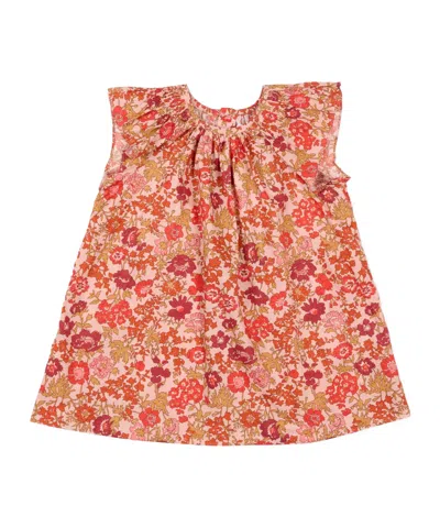Bonpoint Carmella Ruffled Floral Dress In Multi