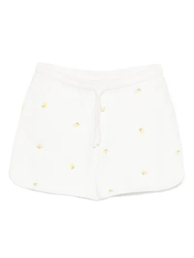 Bonpoint Kids' Caroline Embroidered Shorts In White