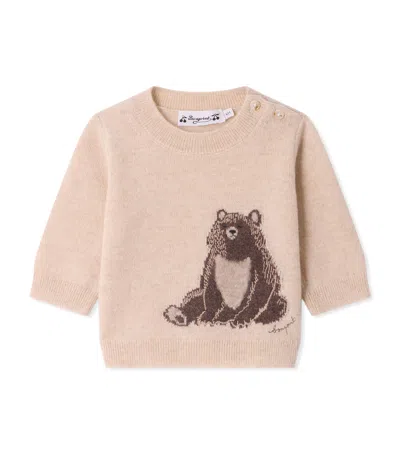 Bonpoint Kids'  Cashmere Bear Jumper In Beige
