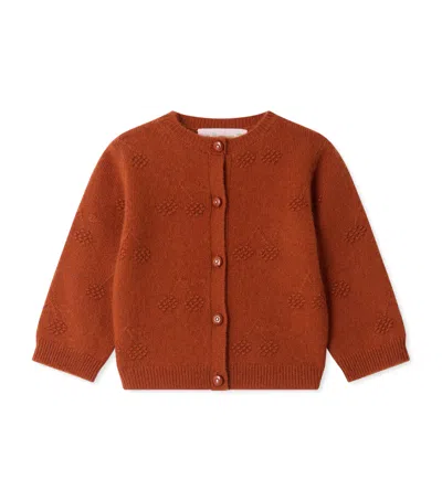 Bonpoint Kids'  Cashmere Cardigan In Brown