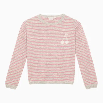 Bonpoint Cashmere Crew-neck Sweater In Pink