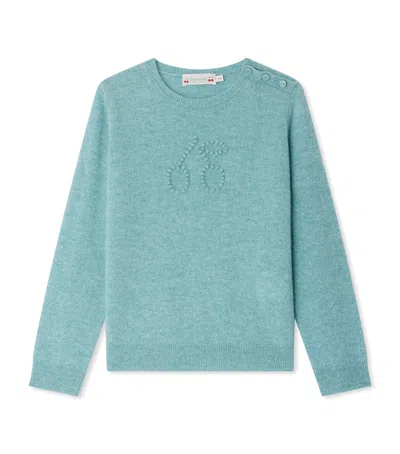 BONPOINT CASHMERE JACQUARD CHERRY SWEATER
