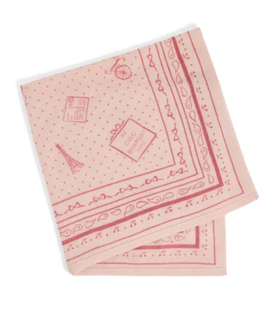 Bonpoint Kids'  Cashmere Jacquard Scarf In Pink