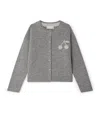Bonpoint Judicael Cherry-embellished Cardigan In Gray