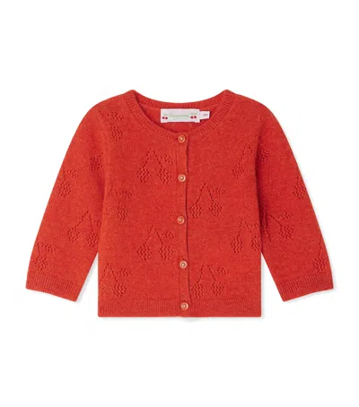 Bonpoint Kids' Cashmere Tibile Cardigan In Red
